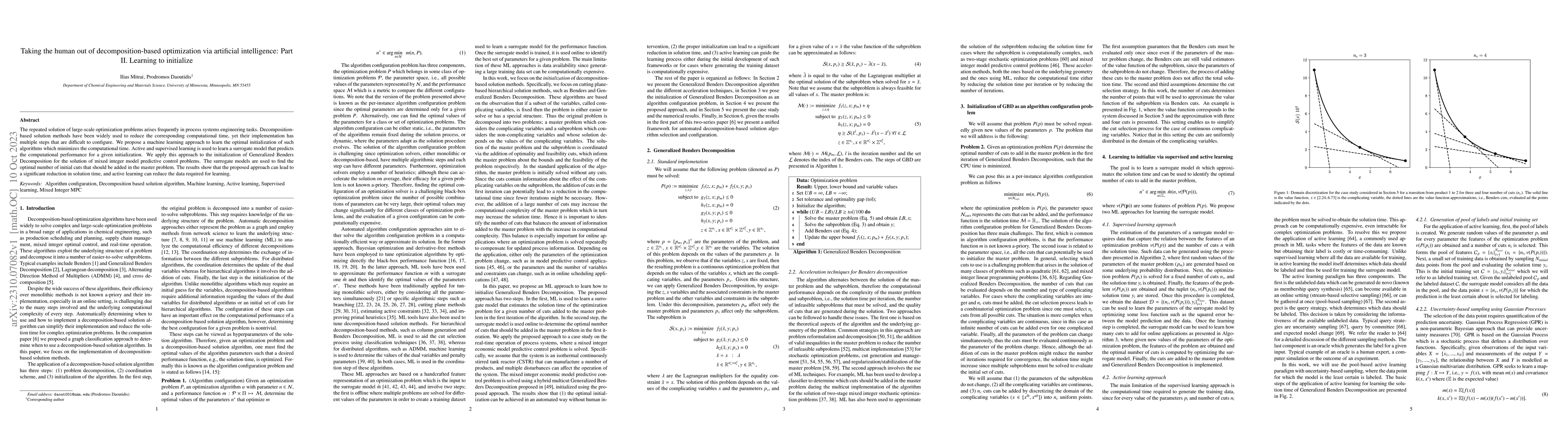 Thumbnail for Taking the human out of decomposition-based optimization via artificial
  intelligence: Part II. Learning to initialize