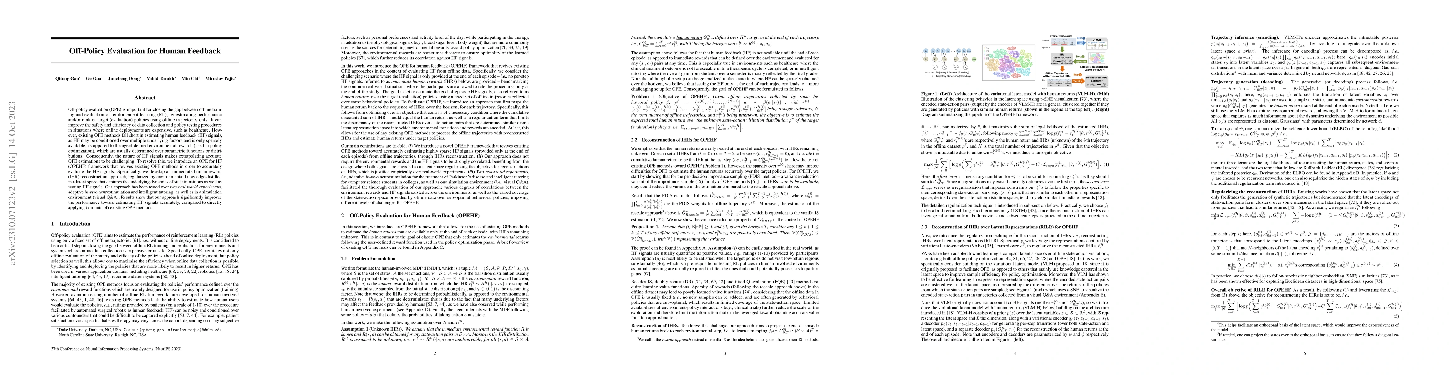 Thumbnail for Off-Policy Evaluation for Human Feedback
