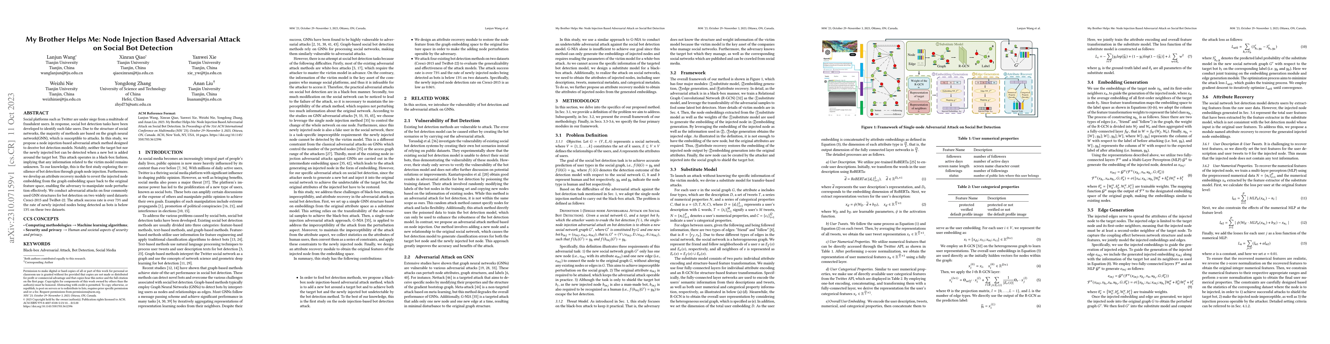 Thumbnail for My Brother Helps Me: Node Injection Based Adversarial Attack on Social
  Bot Detection