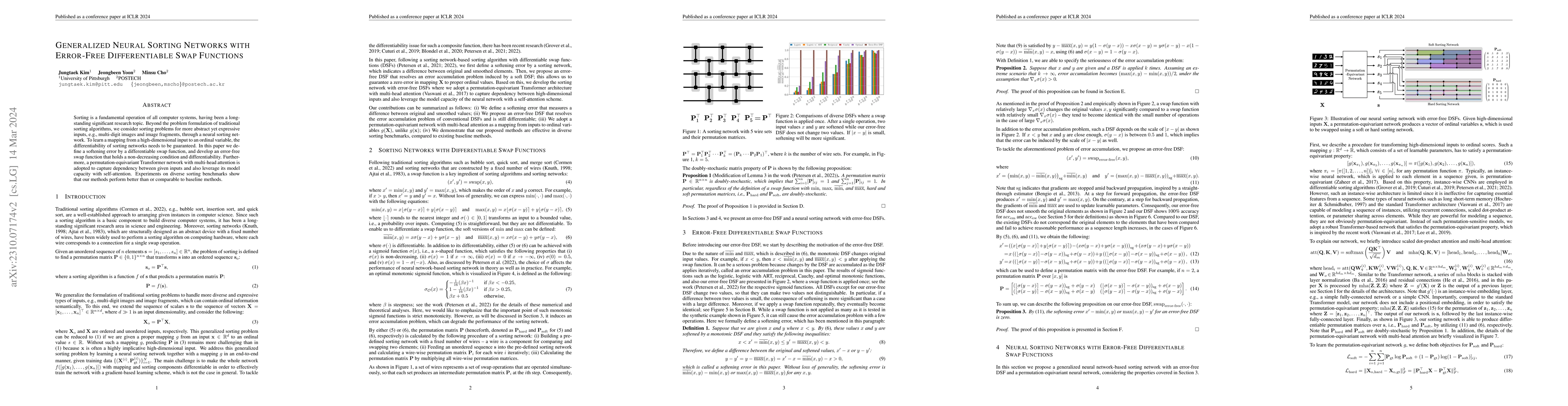 Thumbnail for Generalized Neural Sorting Networks with Error-Free Differentiable Swap
  Functions