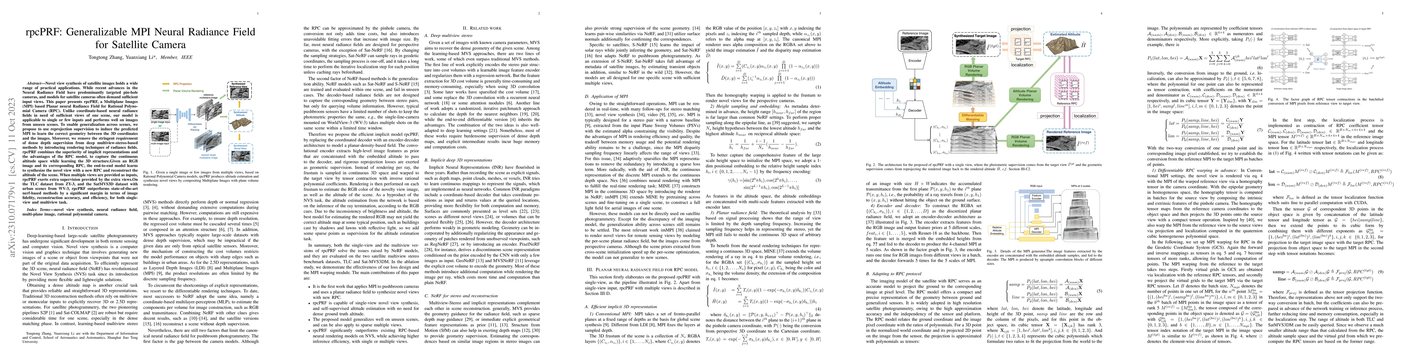 Thumbnail for rpcPRF: Generalizable MPI Neural Radiance Field for Satellite Camera
