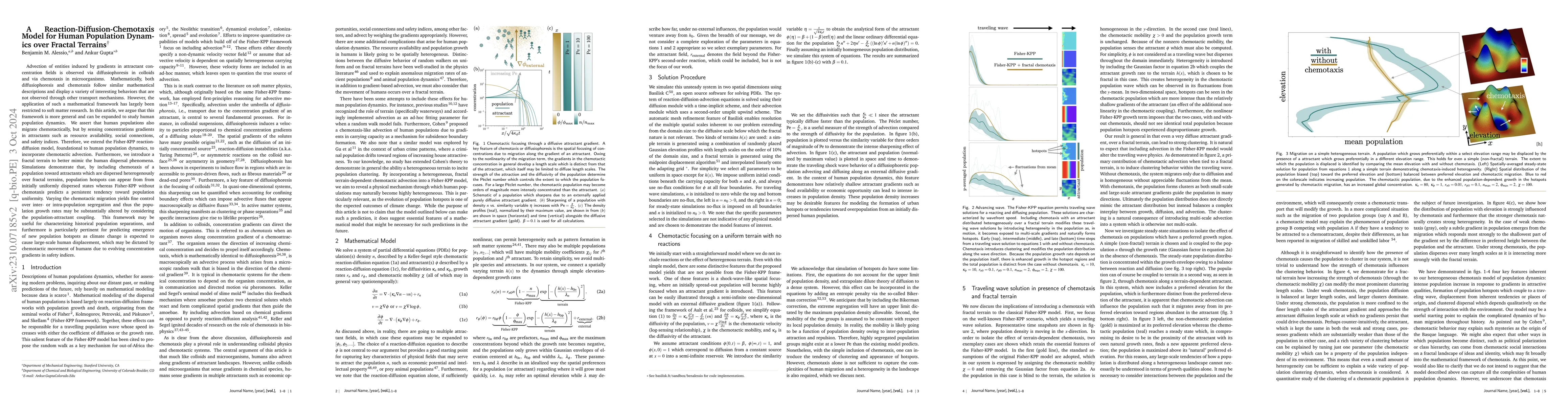 Thumbnail for The Ubiquity of Diffusiophoresis: Exploring Human Population Dynamics
  While Including Concentration Gradient-Driven Advection