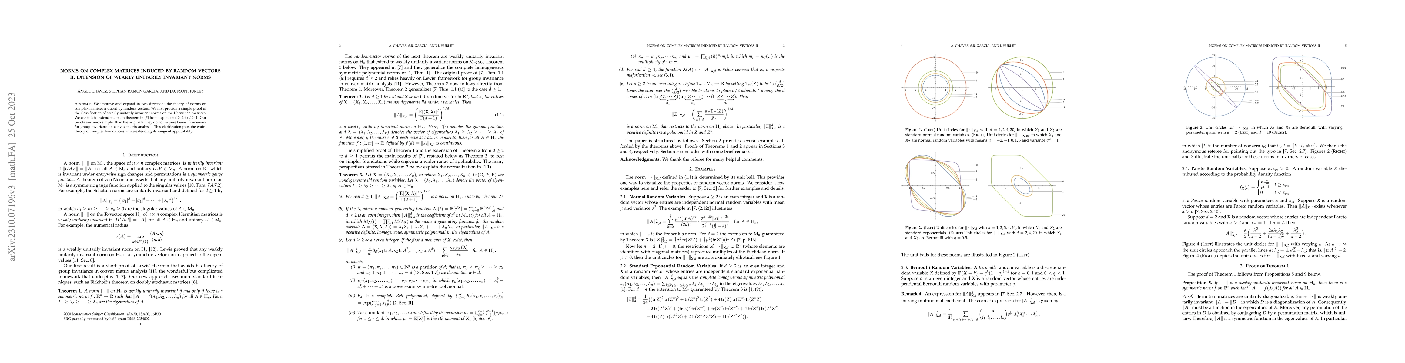 Thumbnail for Norms on complex matrices induced by random vectors II: extension of
  weakly unitarily invariant norms