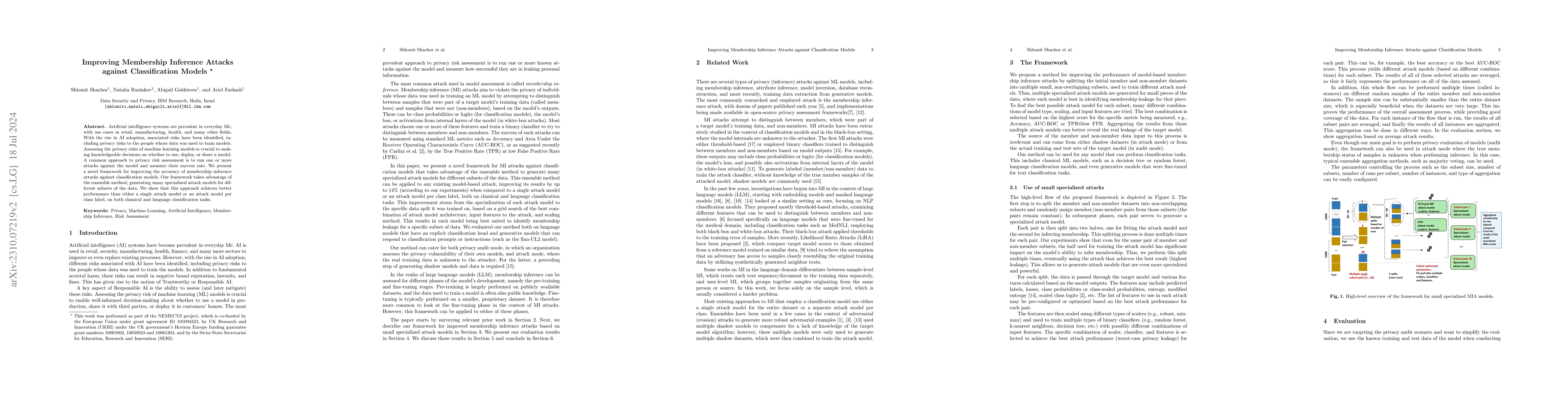 Thumbnail for Improved Membership Inference Attacks Against Language Classification
  Models