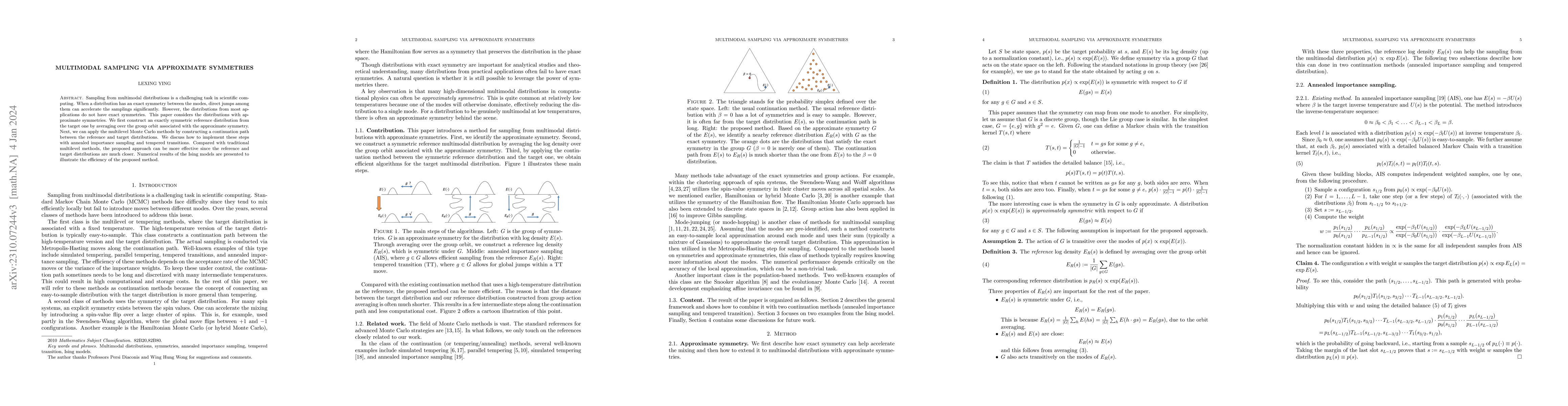 Thumbnail for Multimodal Sampling via Approximate Symmetries