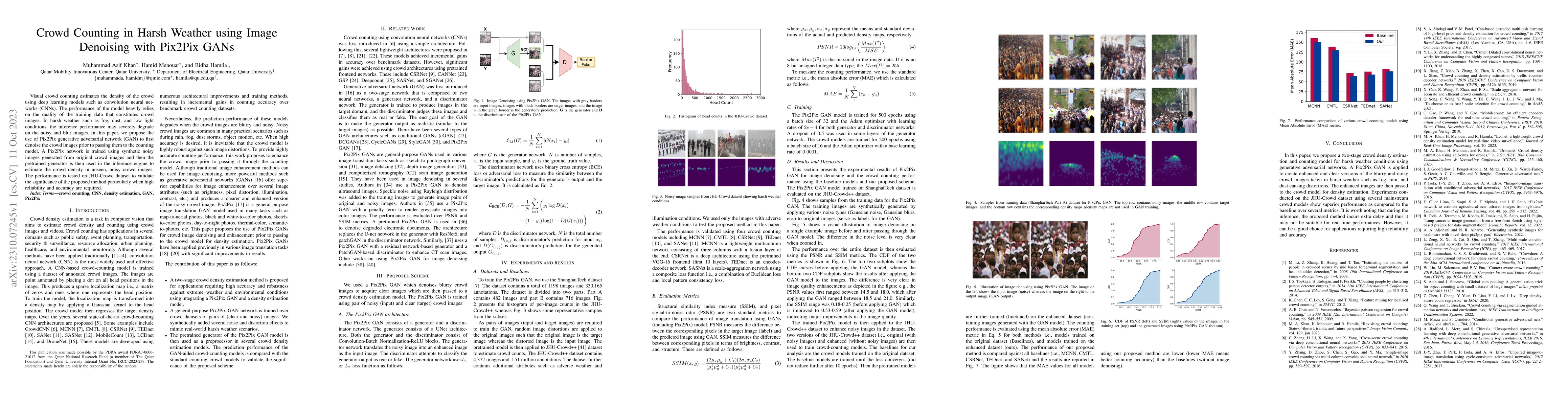 Thumbnail for Crowd Counting in Harsh Weather using Image Denoising with Pix2Pix GANs