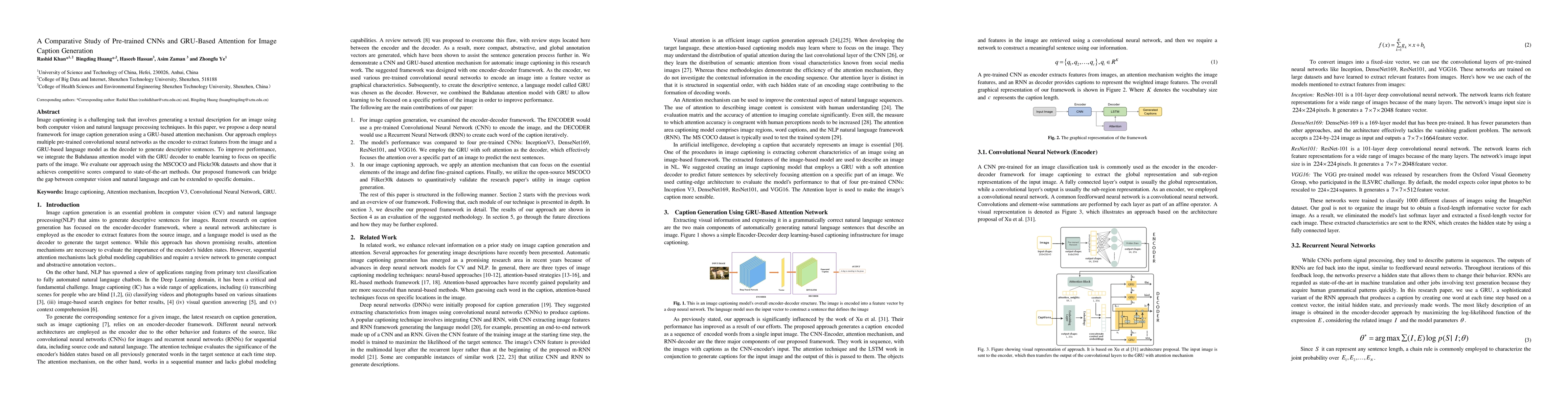 Thumbnail for A Comparative Study of Pre-trained CNNs and GRU-Based Attention for
  Image Caption Generation