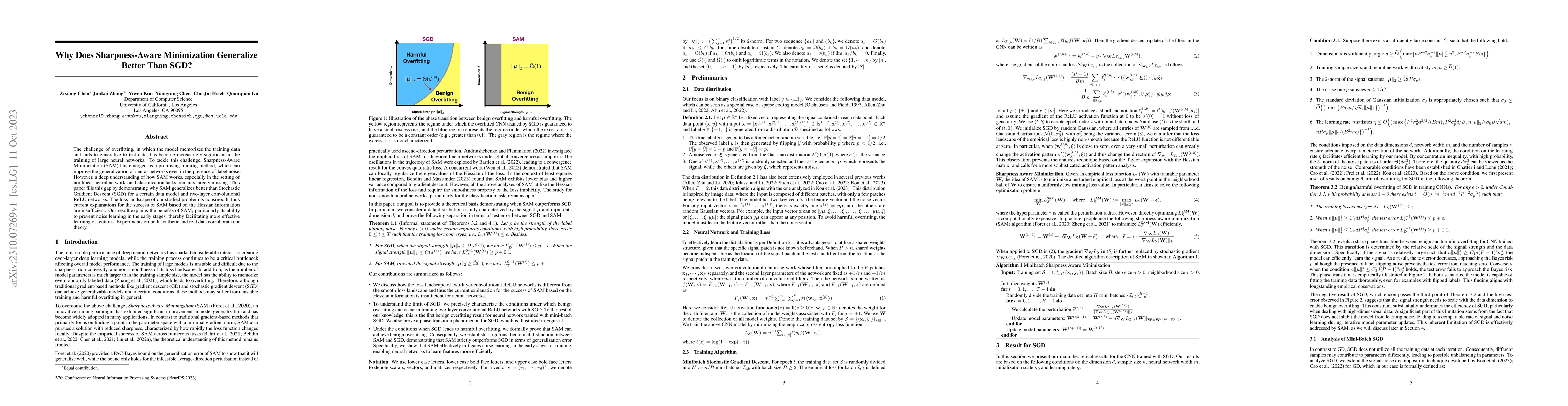 Thumbnail for Why Does Sharpness-Aware Minimization Generalize Better Than SGD?