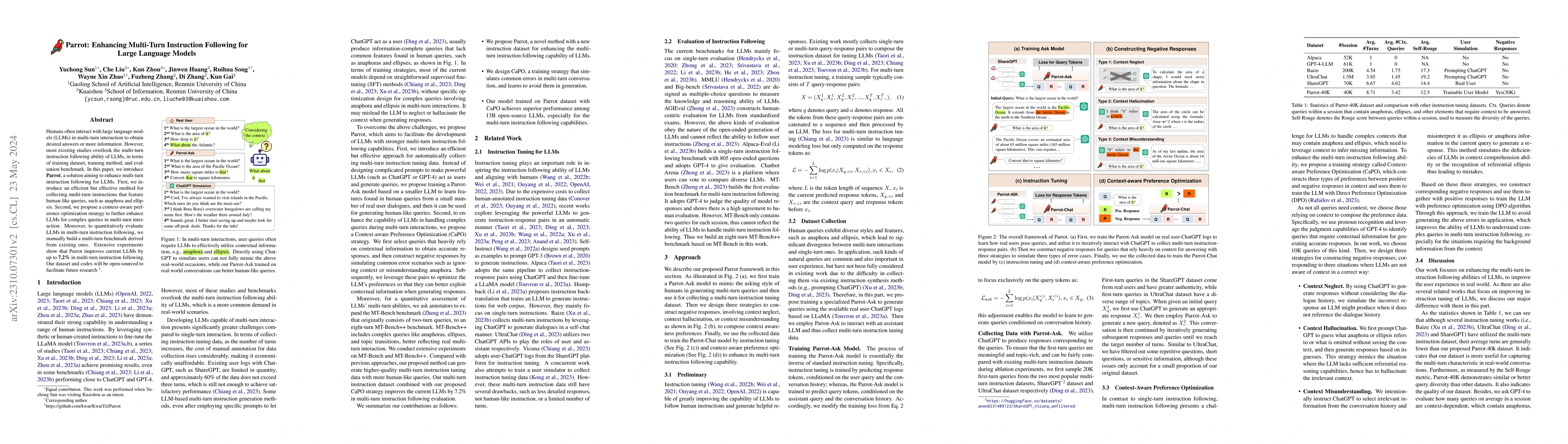 Thumbnail for Parrot: Enhancing Multi-Turn Instruction Following for Large Language
  Models