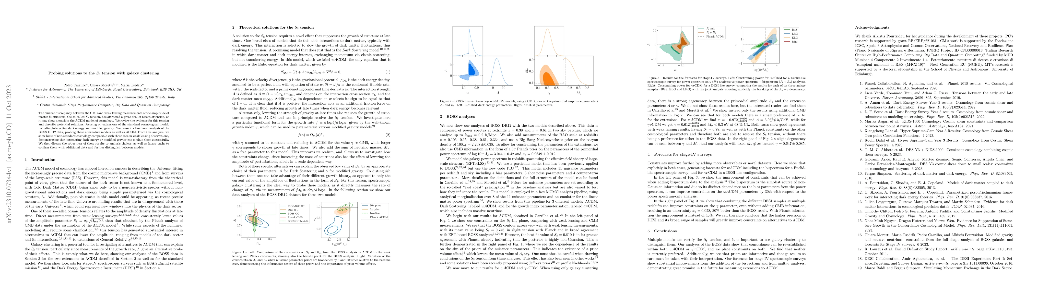 Thumbnail for Probing solutions to the $S_8$ tension with galaxy clustering