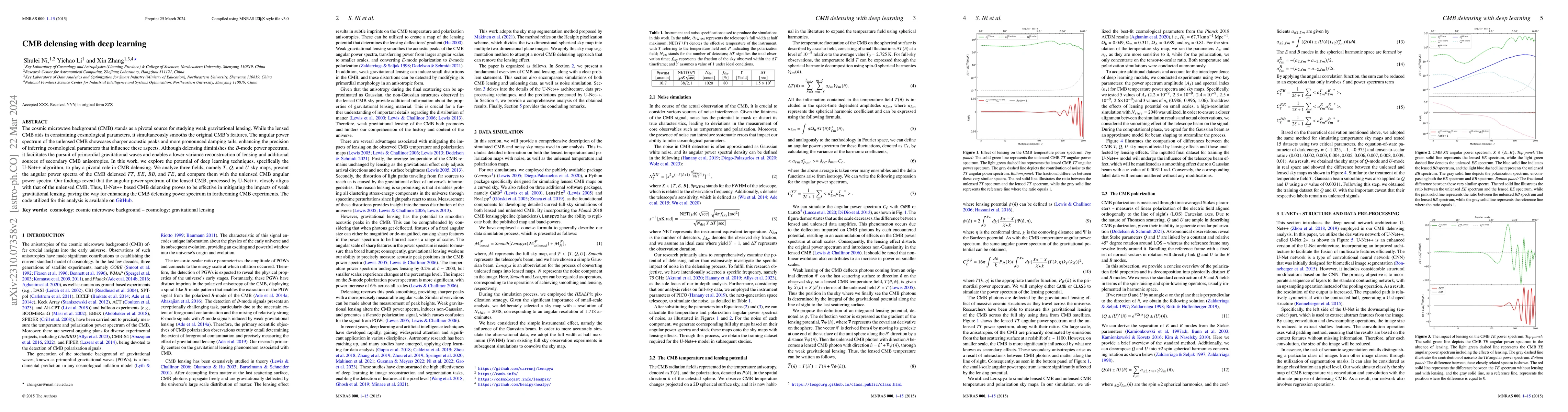Thumbnail for CMB delensing with deep learning