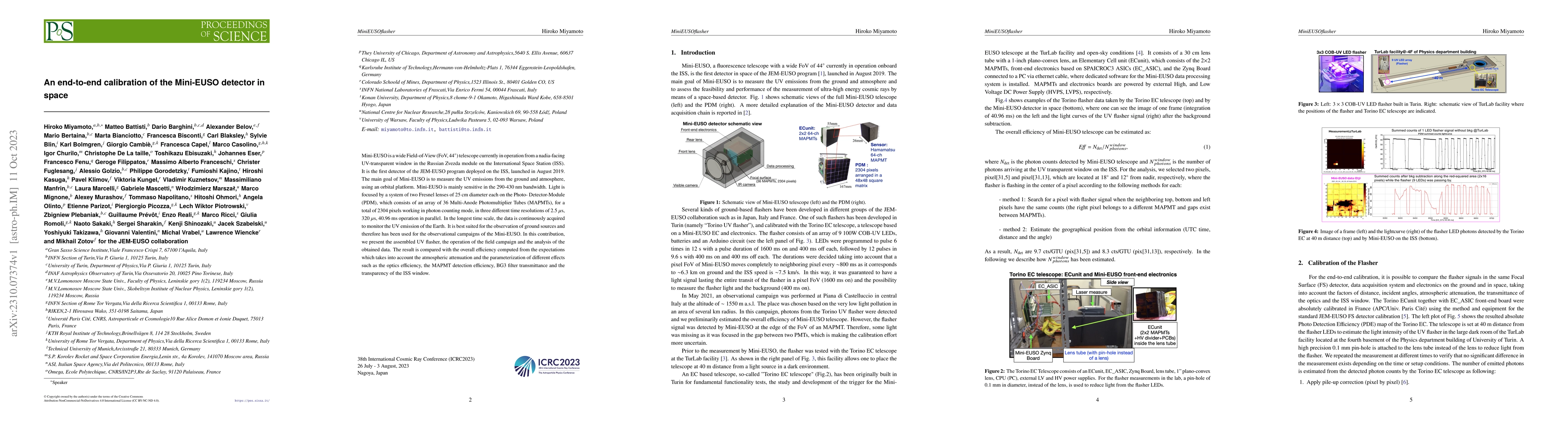 Thumbnail for An end-to-end calibration of the Mini-EUSO detector in space