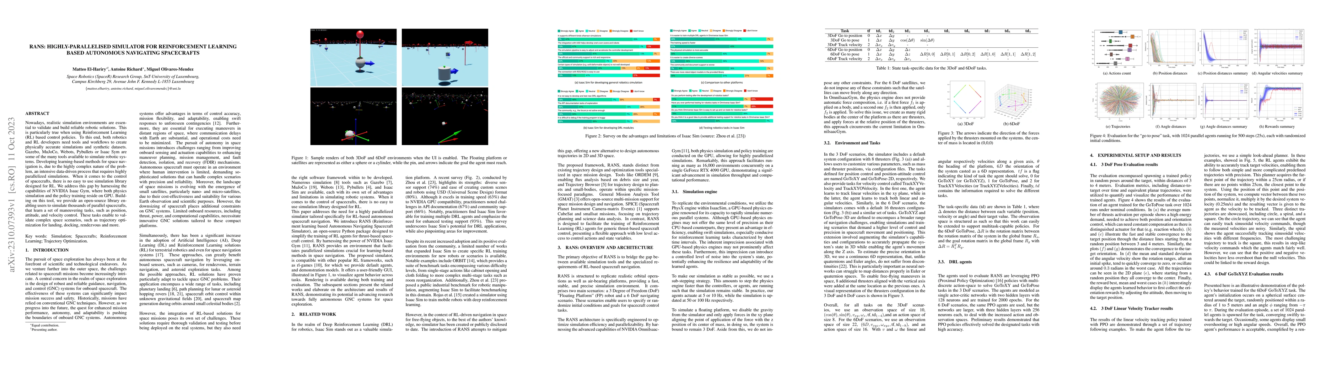 Thumbnail for RANS: Highly-Parallelised Simulator for Reinforcement Learning based
  Autonomous Navigating Spacecrafts