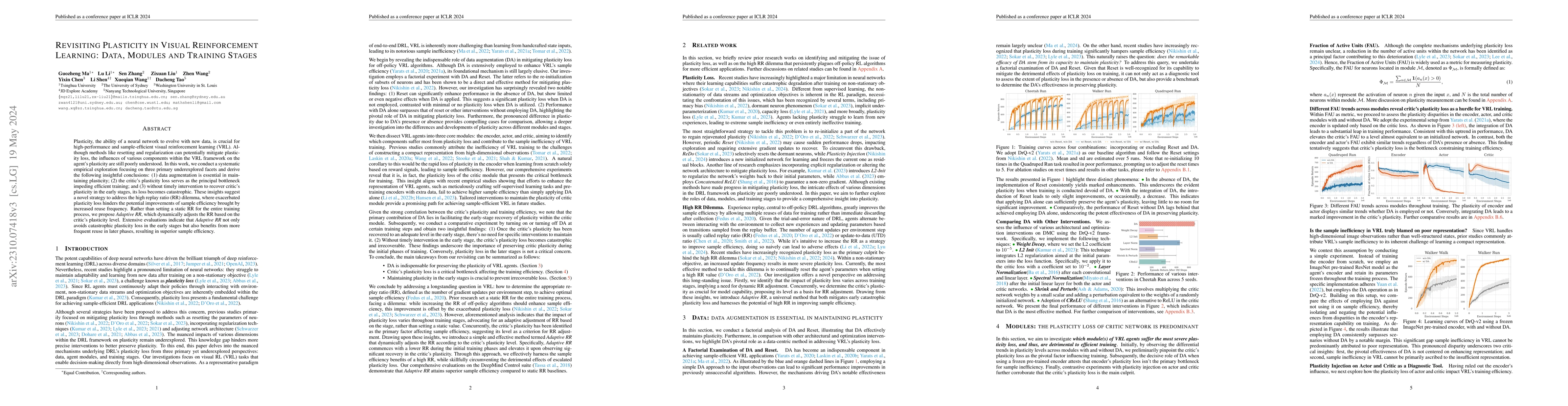 Thumbnail for Revisiting Plasticity in Visual Reinforcement Learning: Data, Modules
  and Training Stages