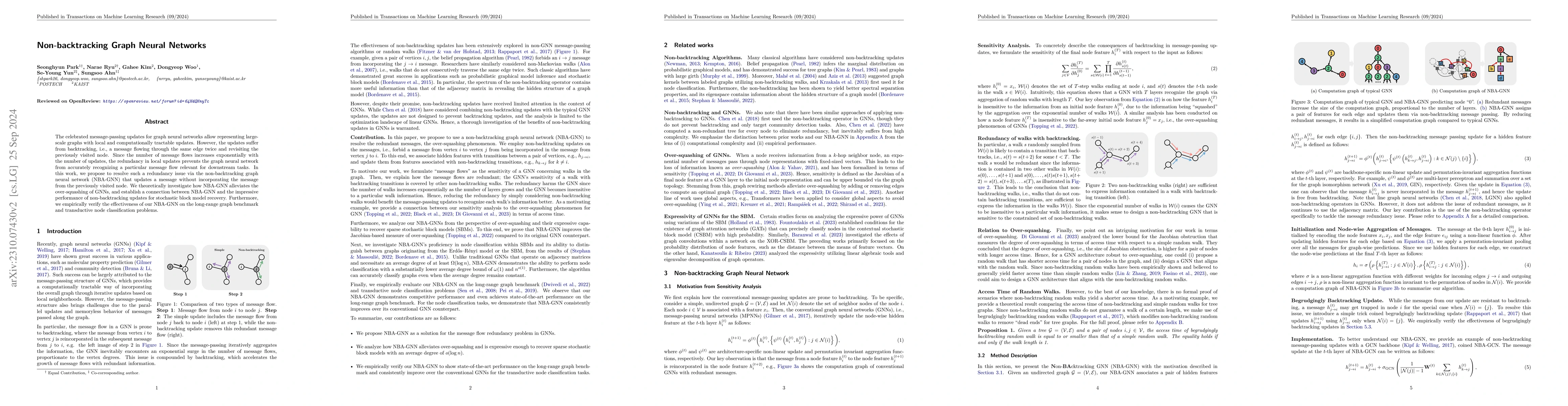 Thumbnail for Non-backtracking Graph Neural Networks