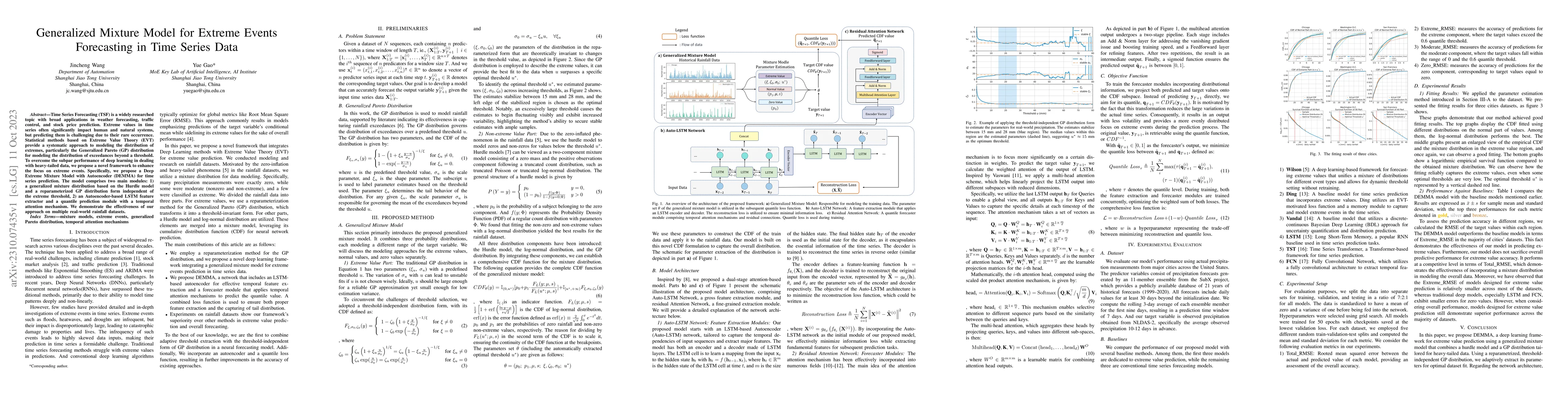 Thumbnail for Generalized Mixture Model for Extreme Events Forecasting in Time Series
  Data