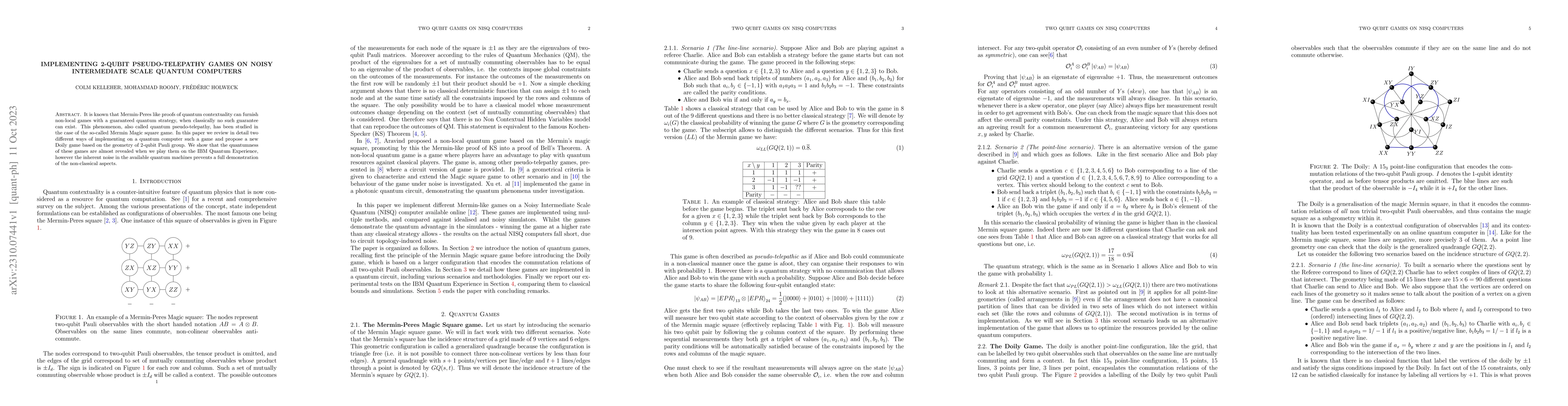 Thumbnail for Implementing 2-qubit pseudo-telepathy games on noisy intermediate scale
  quantum computers