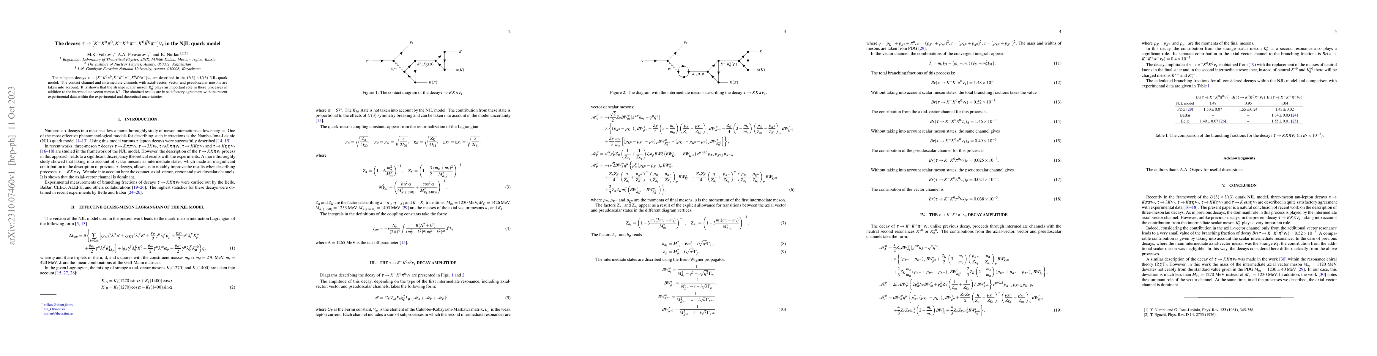 Thumbnail for The decays $\tau \to [K^- K^0 \pi^0, K^- K^+ \pi^-, K^0 \bar{K^0} \pi^-]
  \nu_{\tau}$ in the NJL quark model
