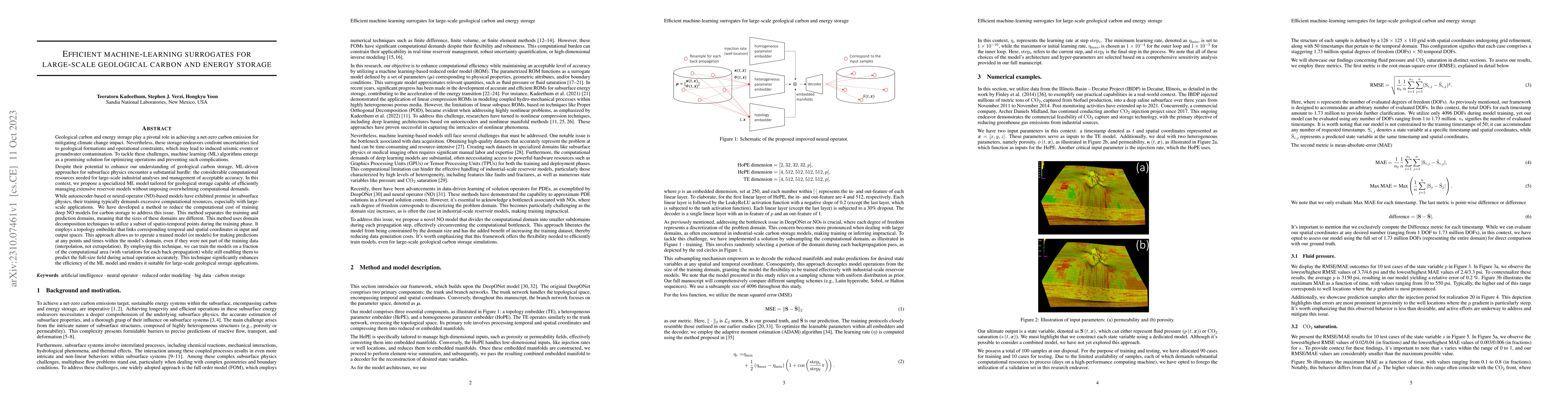 Thumbnail for Efficient machine-learning surrogates for large-scale geological carbon
  and energy storage