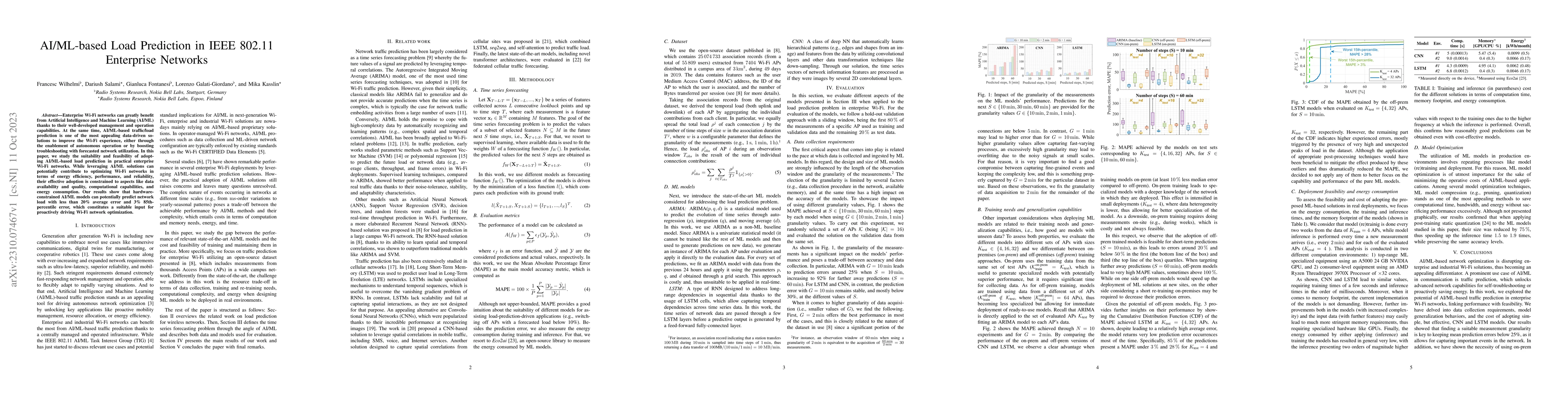 Thumbnail for AI/ML-based Load Prediction in IEEE 802.11 Enterprise Networks