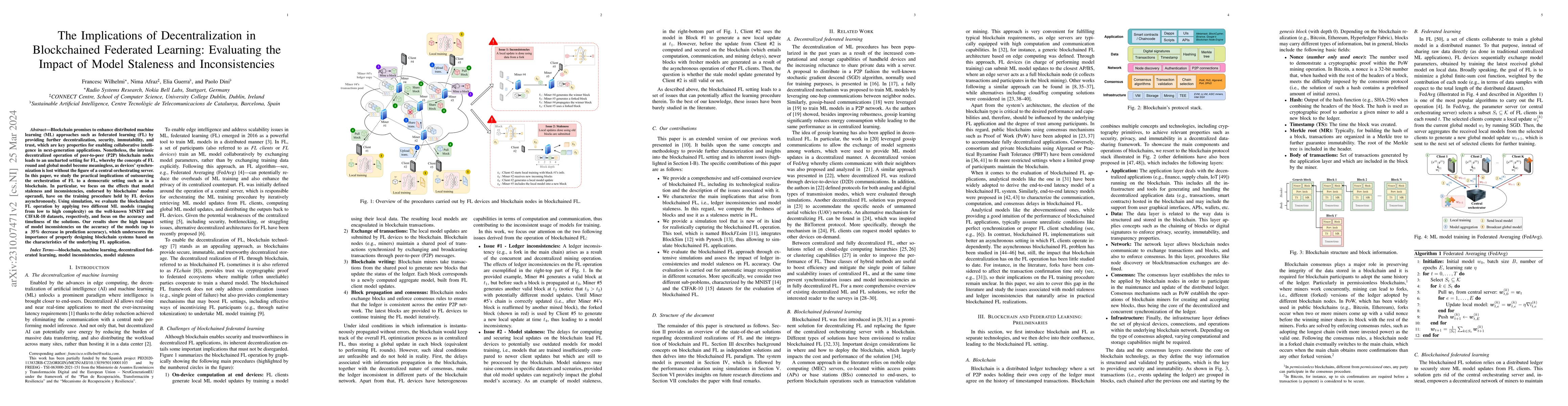 Thumbnail for The Implications of Decentralization in Blockchained Federated Learning:
  Evaluating the Impact of Model Staleness and Inconsistencies