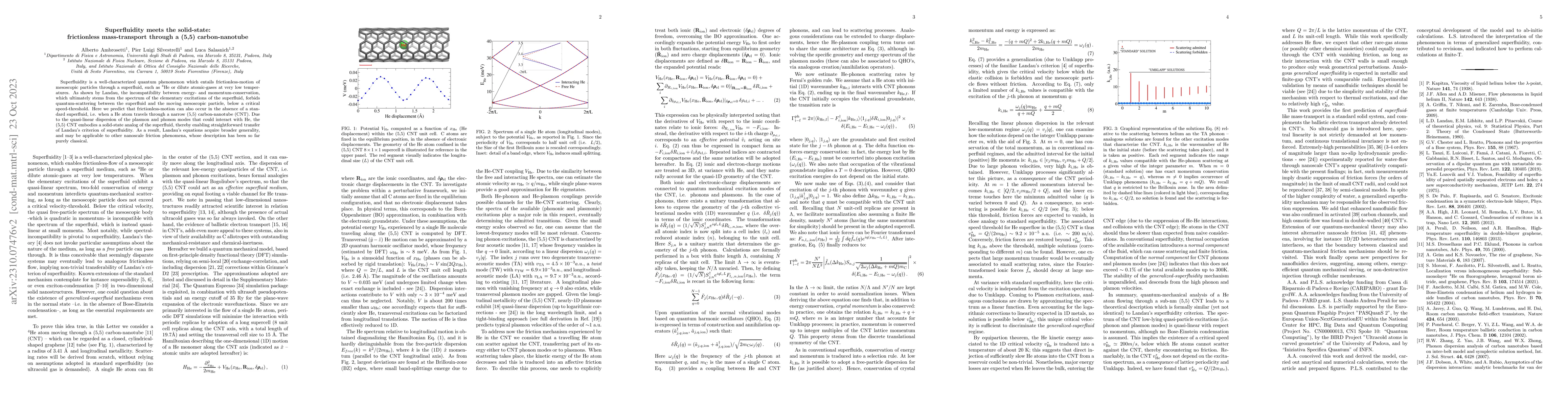 Thumbnail for Superfluidity meets the solid-state: frictionless mass-transport through
  a (5,5) carbon-nanotube