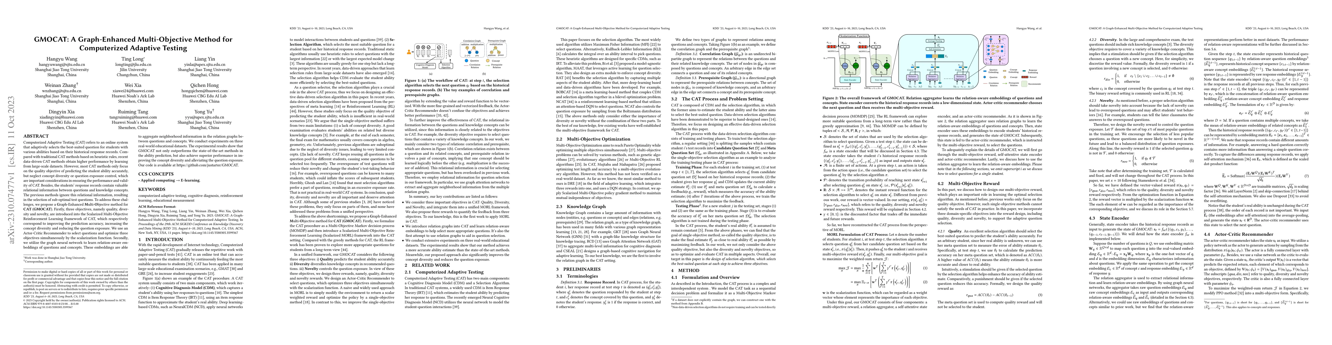 Thumbnail for GMOCAT: A Graph-Enhanced Multi-Objective Method for Computerized
  Adaptive Testing