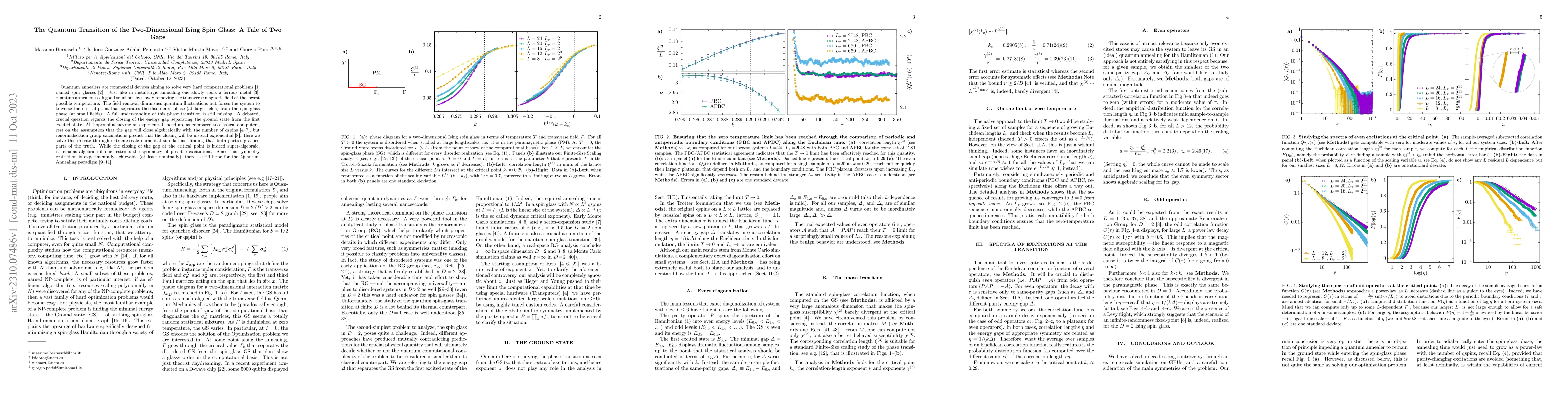 Thumbnail for The Quantum Transition of the Two-Dimensional Ising Spin Glass: A Tale
  of Two Gaps