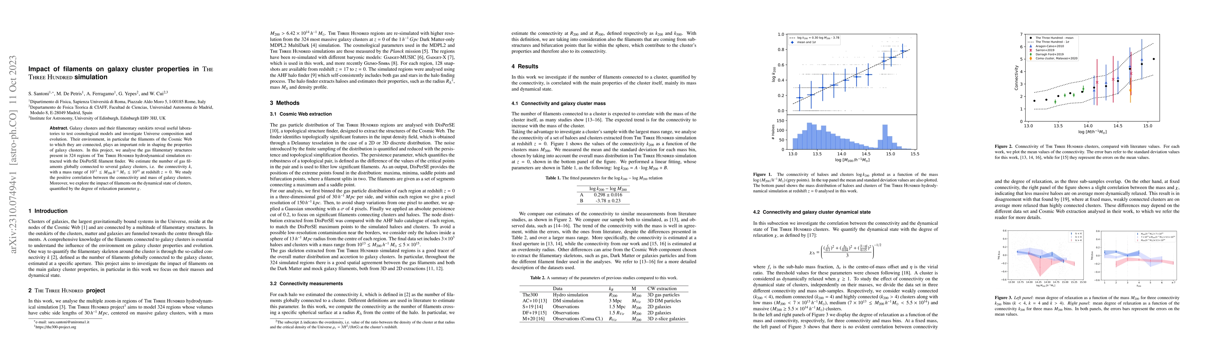 Thumbnail for Impact of filaments on galaxy cluster properties in The Three Hundred
  simulation
