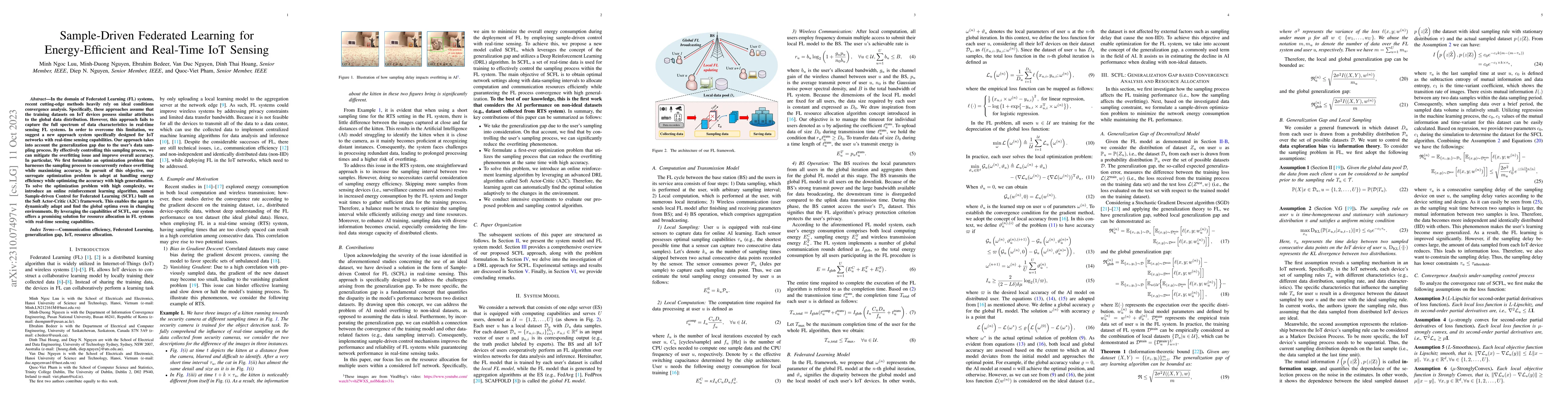 Thumbnail for Sample-Driven Federated Learning for Energy-Efficient and Real-Time IoT
  Sensing