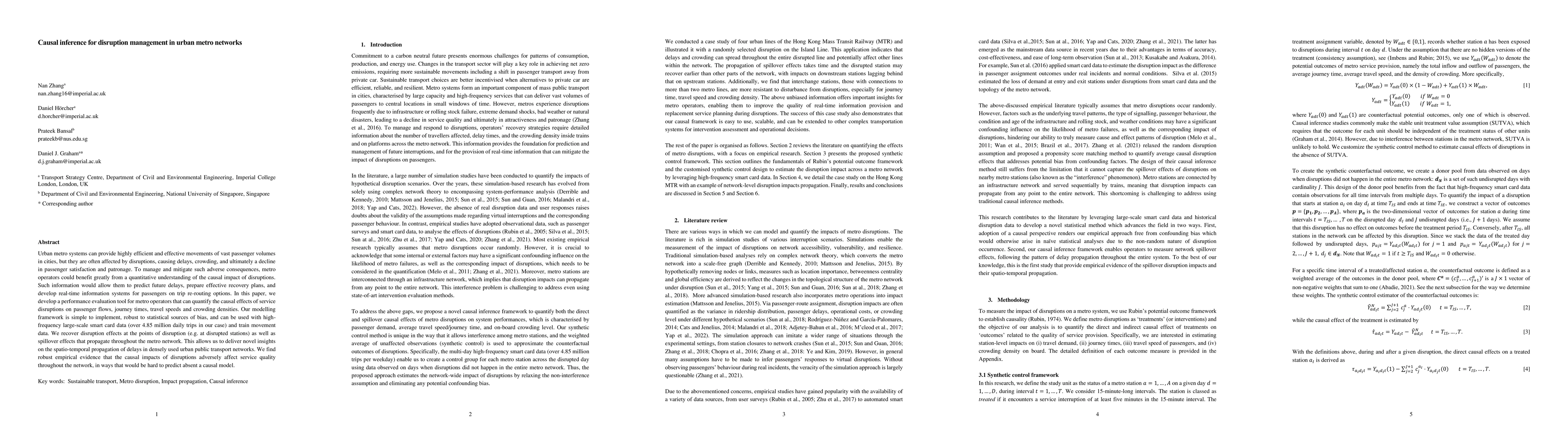 Thumbnail for Causal inference for disruption management in urban metro networks