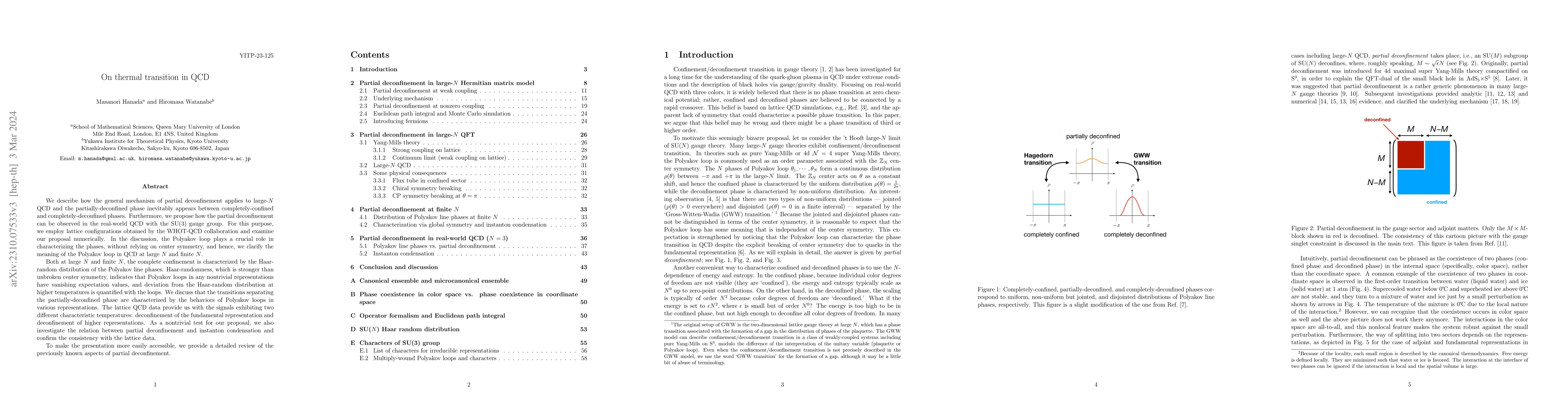 Thumbnail for On thermal transition in QCD