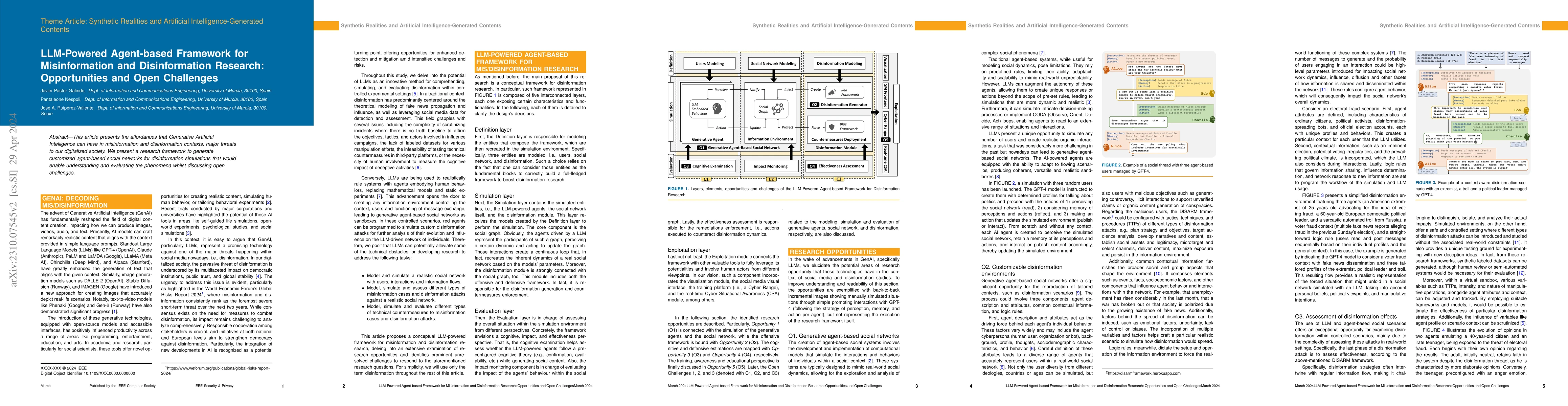 Thumbnail for Large-Language-Model-Powered Agent-Based Framework for Misinformation
  and Disinformation Research: Opportunities and Open Challenges