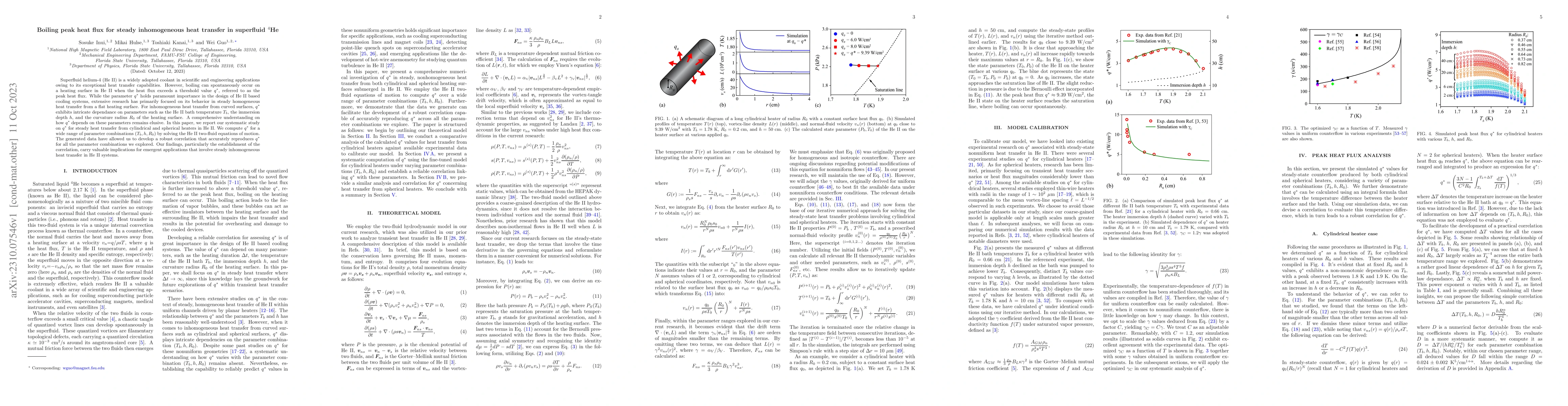 Thumbnail for Boiling peak heat flux for steady inhomogeneous heat transfer in
  superfluid $^4$He