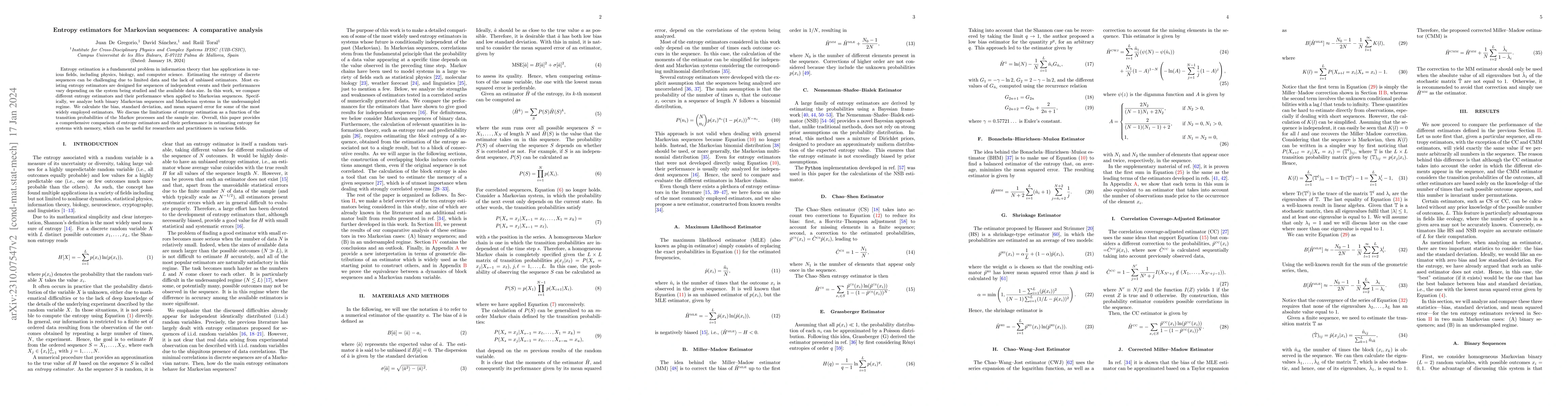 Thumbnail for Entropy estimators for Markovian sequences: A comparative analysis