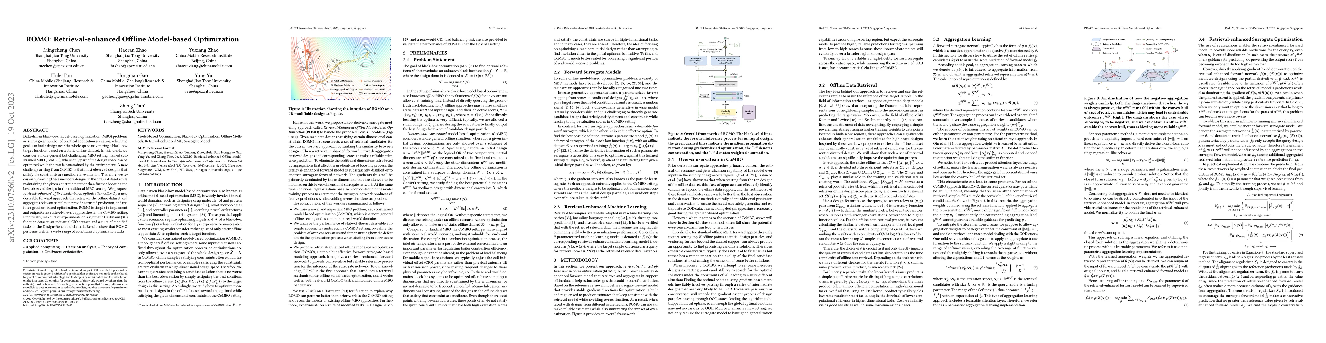 Thumbnail for ROMO: Retrieval-enhanced Offline Model-based Optimization