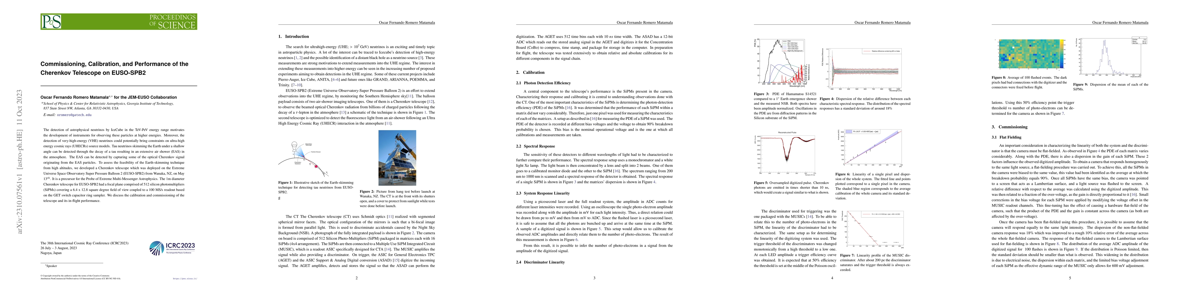 Thumbnail for Commissioning, Calibration, and Performance of the Cherenkov Telescope
  on EUSO-SPB2