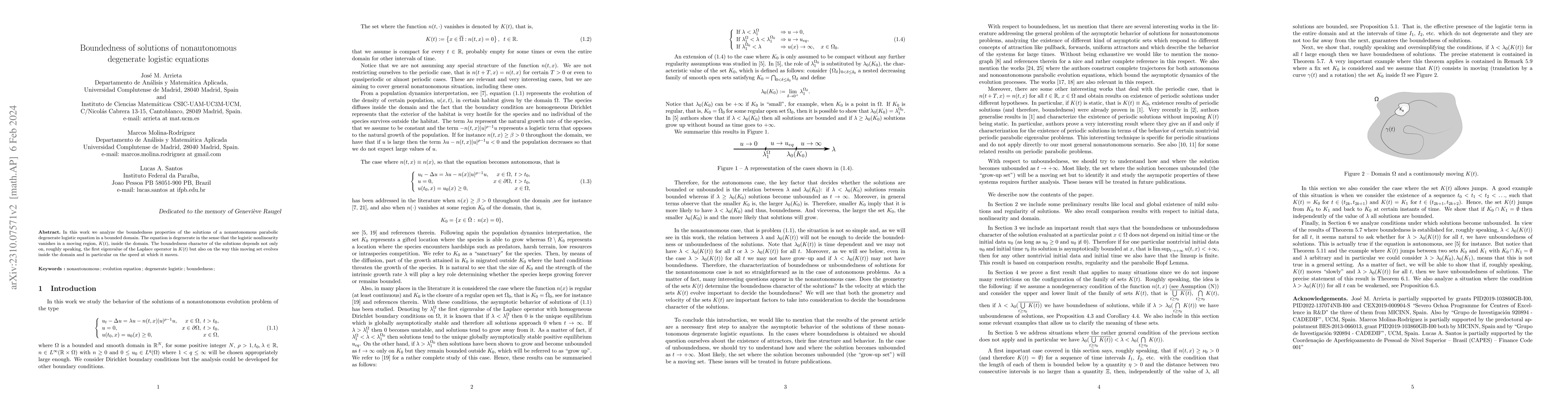 Thumbnail for Boundedness of solutions of nonautonomous degenerate logistic equations