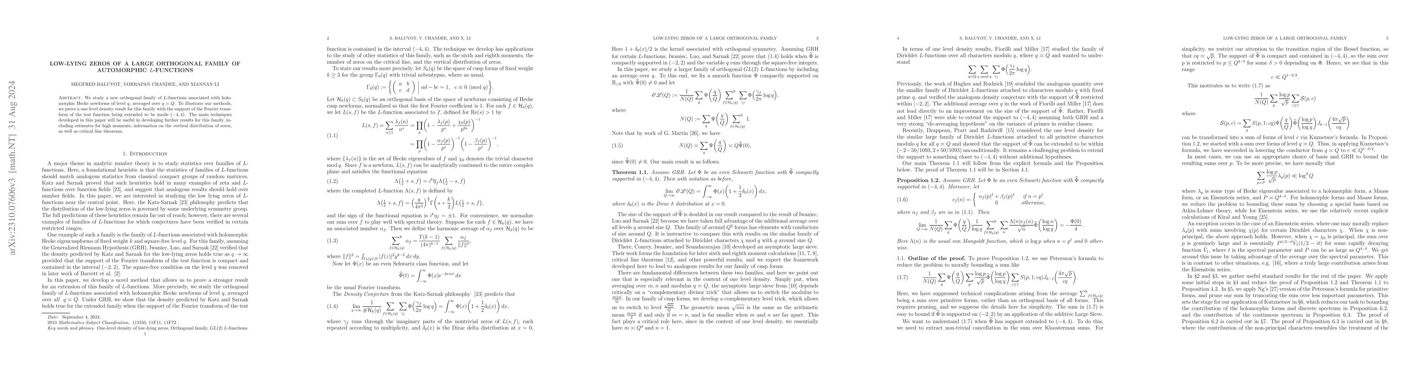 Thumbnail for Low-lying zeros of a large orthogonal family of automorphic
  $L$-functions