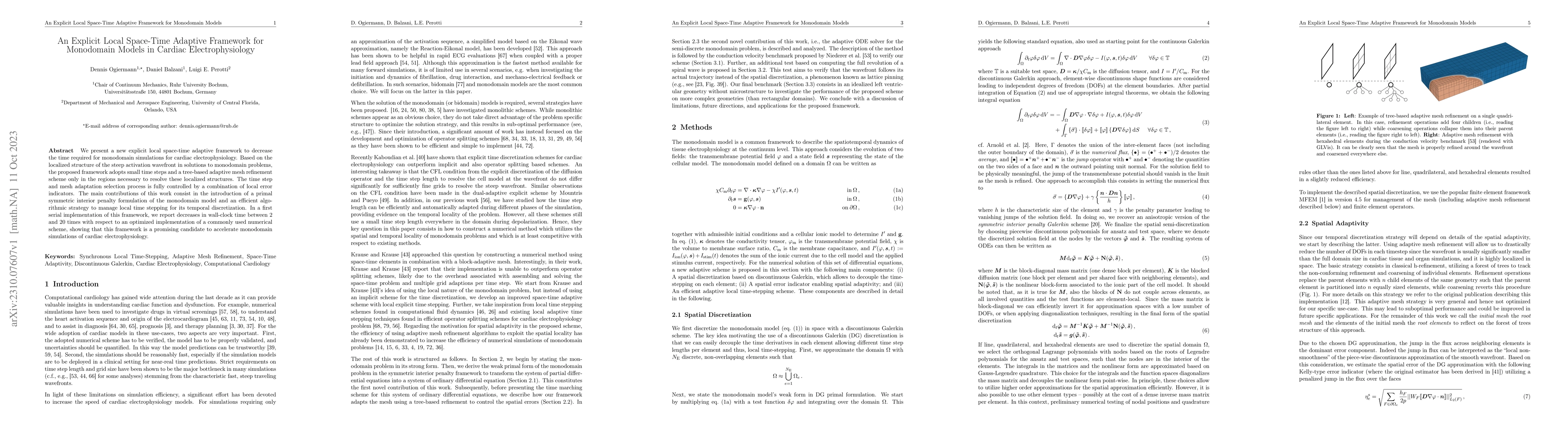 Thumbnail for An Explicit Local Space-Time Adaptive Framework for Monodomain Models