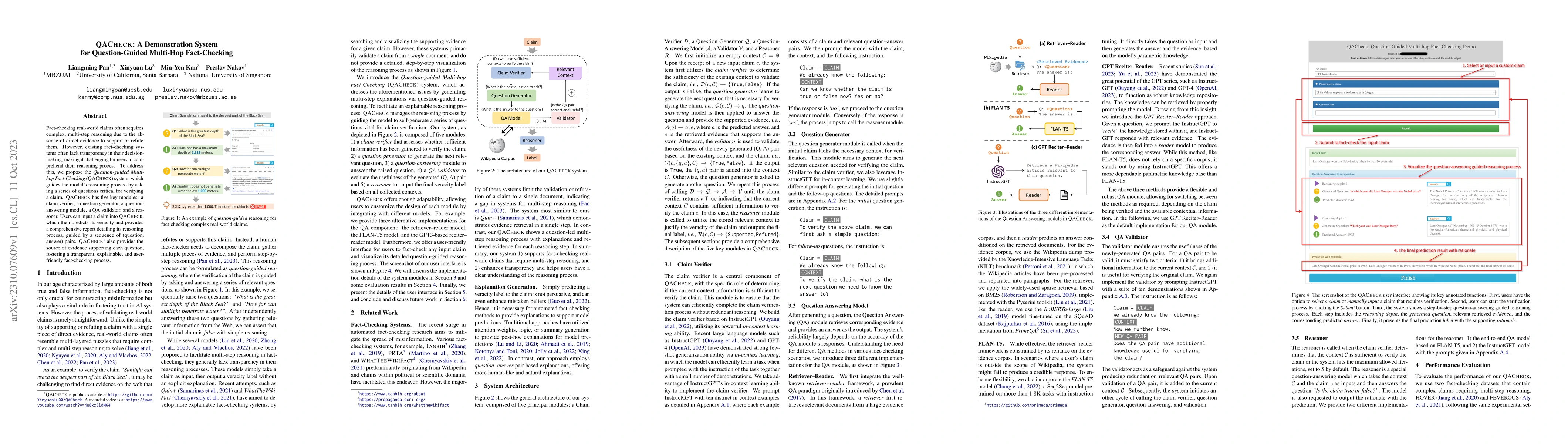 Thumbnail for QACHECK: A Demonstration System for Question-Guided Multi-Hop
  Fact-Checking