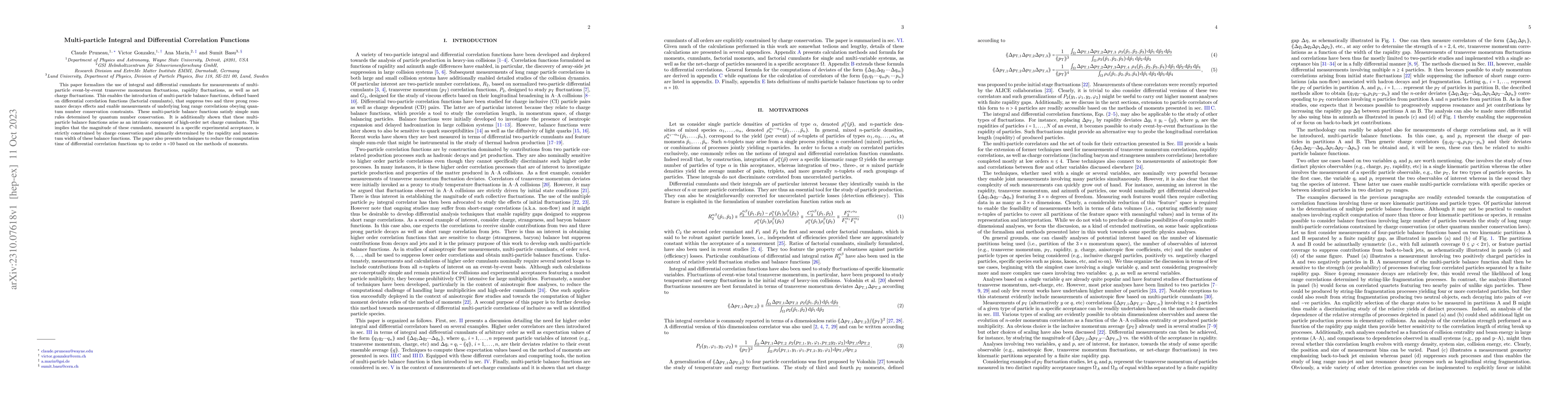 Thumbnail for Multi-particle Integral and Differential Correlation Functions