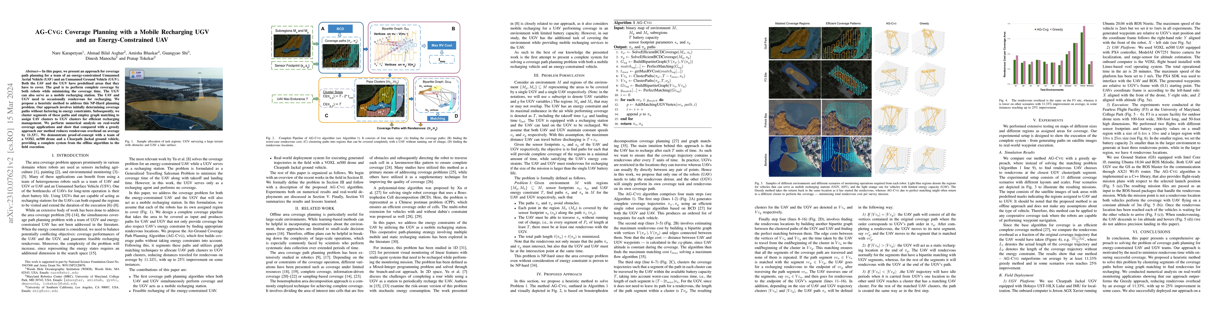 Thumbnail for AG-CVG: Coverage Planning with a Mobile Recharging UGV and an
  Energy-Constrained UAV