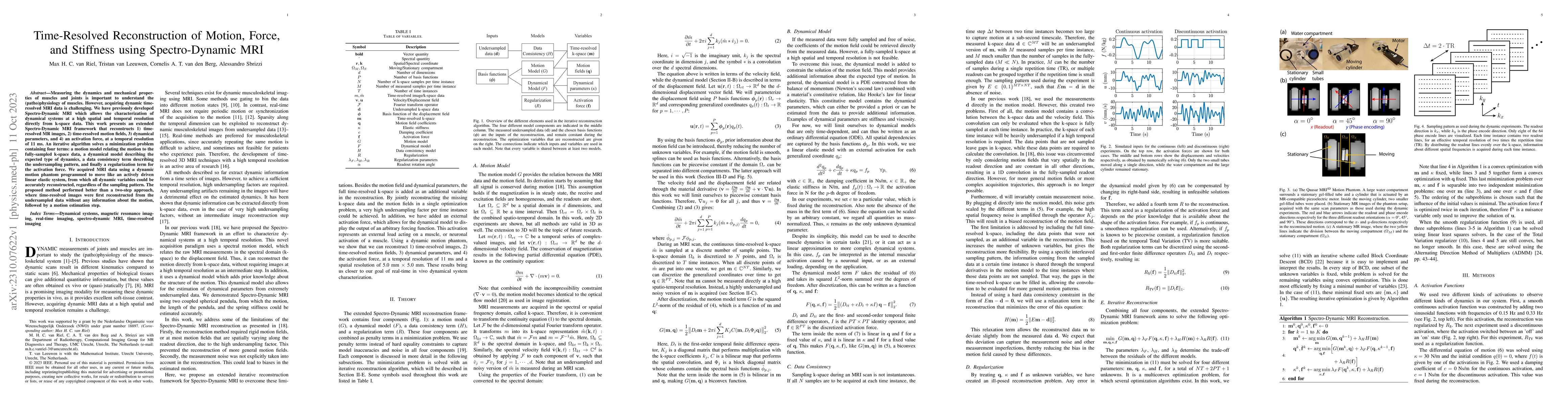 Thumbnail for Time-Resolved Reconstruction of Motion, Force, and Stiffness using
  Spectro-Dynamic MRI