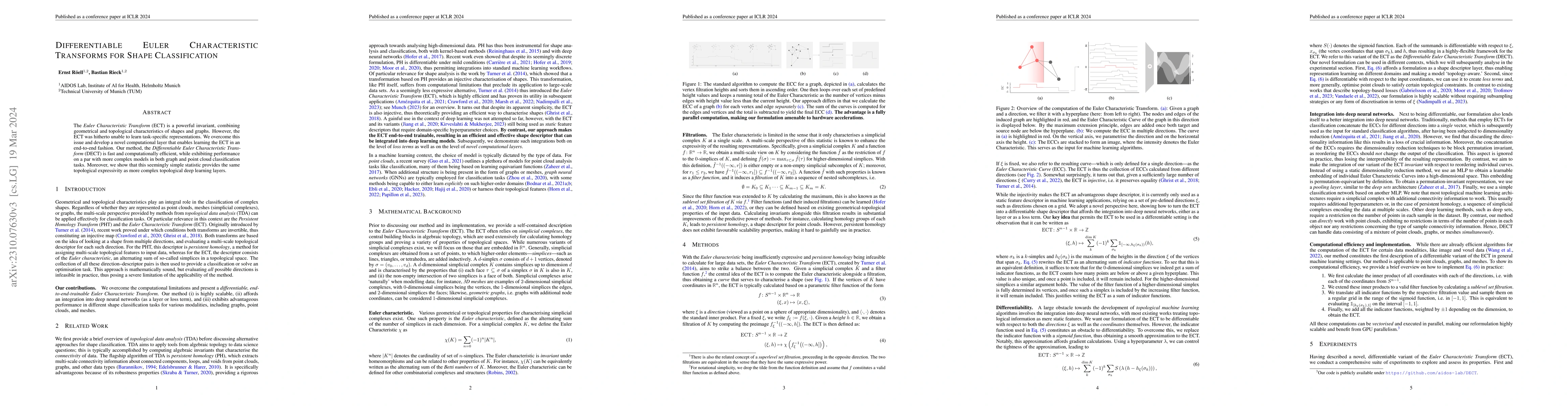 Thumbnail for Differentiable Euler Characteristic Transforms for Shape Classification