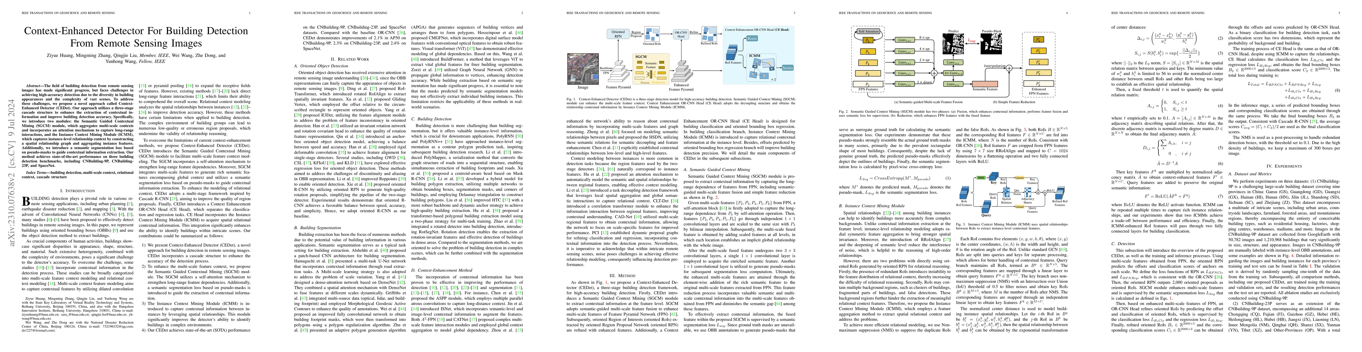 Thumbnail for Context-Enhanced Detector For Building Detection From Remote Sensing
  Images