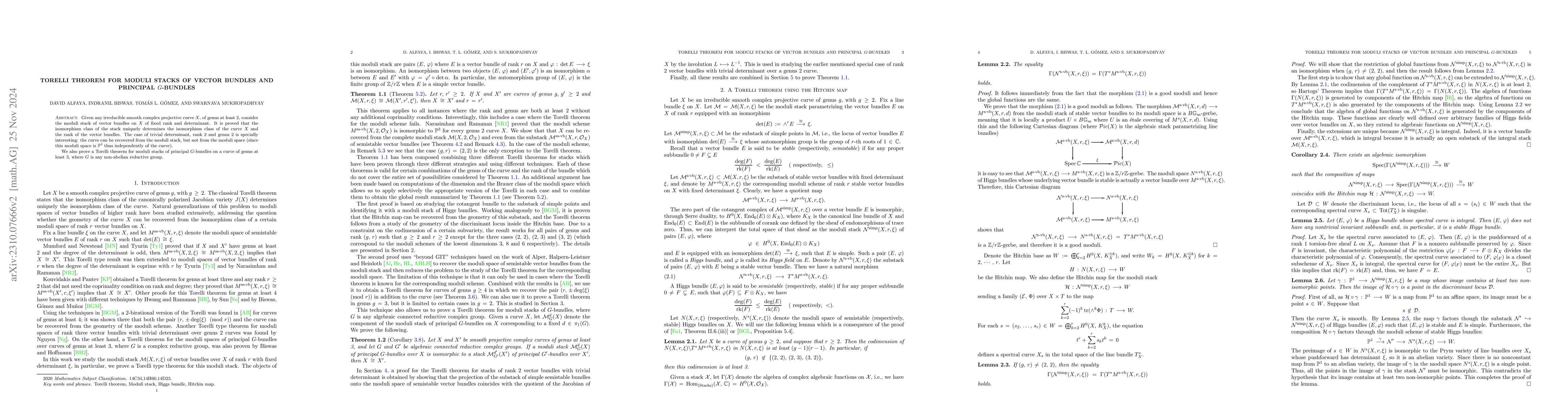 Thumbnail for Torelli theorem for the moduli stack of vector bundles with fixed
  determinant