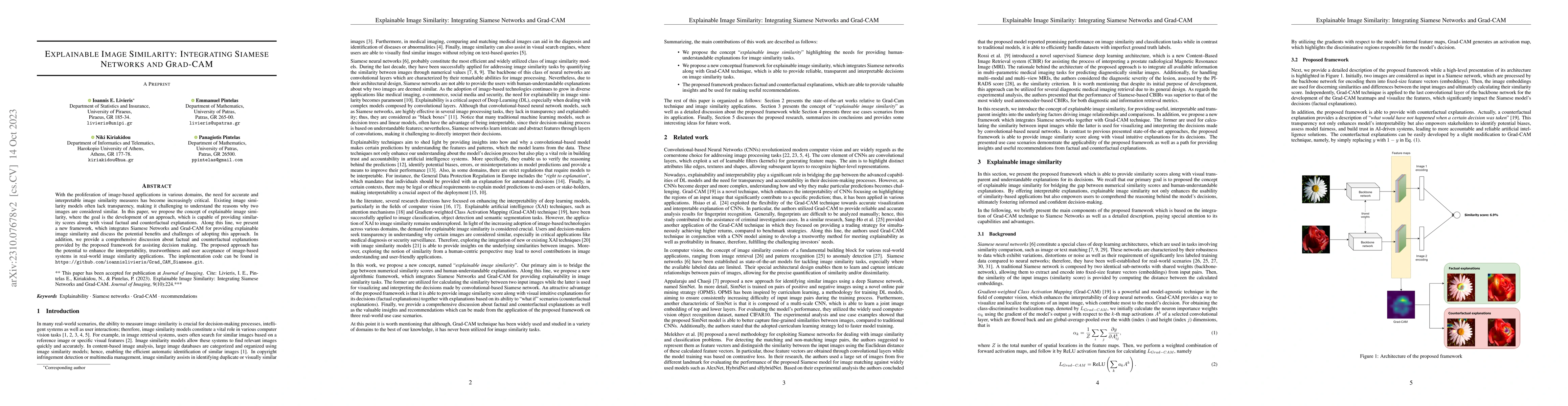 Thumbnail for Explainable Image Similarity: Integrating Siamese Networks and Grad-CAM