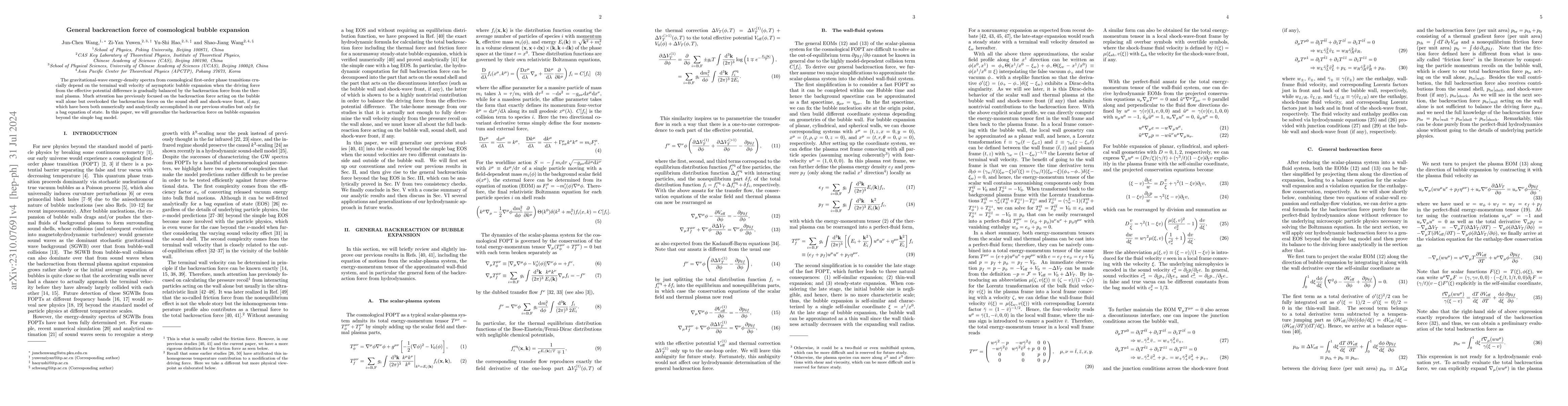 Thumbnail for General backreaction force of cosmological bubble expansion