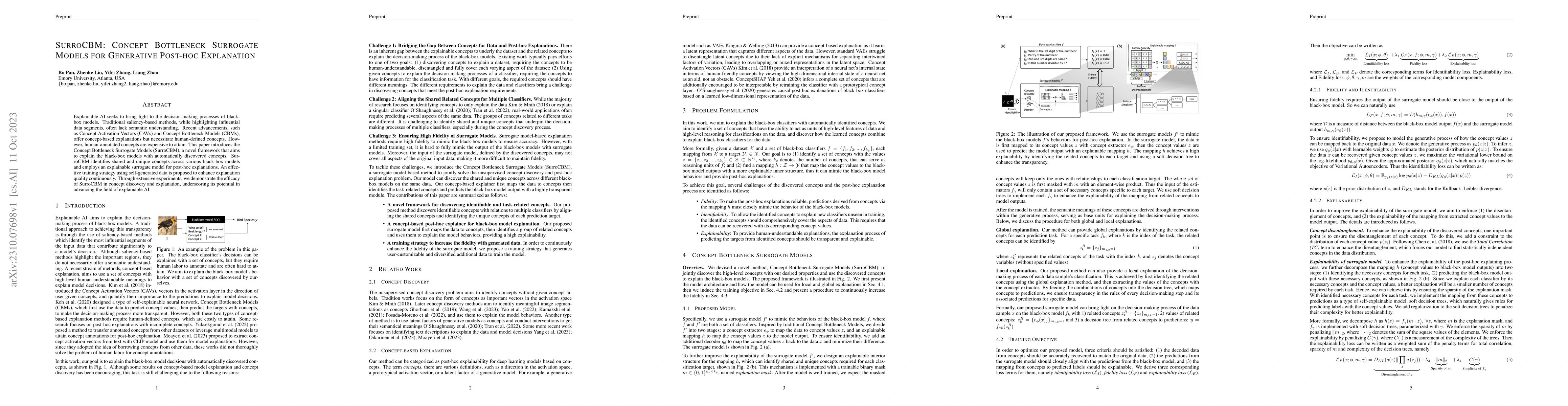 Thumbnail for SurroCBM: Concept Bottleneck Surrogate Models for Generative Post-hoc
  Explanation